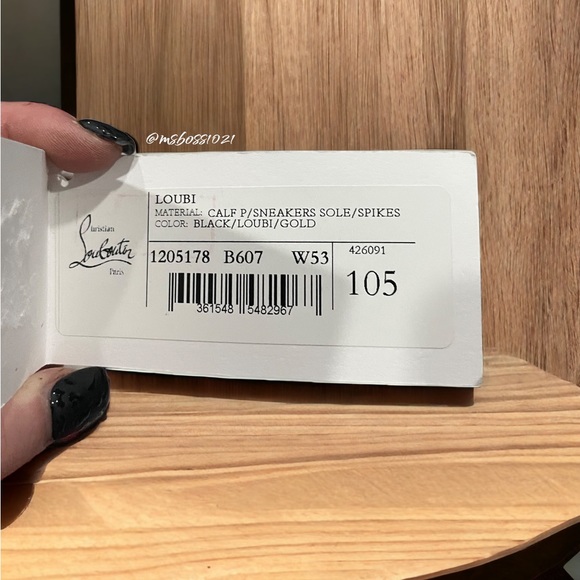 Christian Louboutin LOUBI Logo Spike Studded Leather Belt Black Gold - Picture 9 of 10